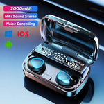 M10 Wireless Headphone Bluetooth Earphones Waterproof Earpieces compatible with any device