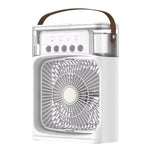 3 In 1 Summer Cooling Fan Portable Humidifier USB Mini Air Conditioners Night Light Water Mist