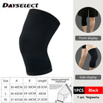 1Pcs Sports Knee Pads Silicone Anti-slip Knitted Compression Leg Guards Fitness Outdoor Running And Cycling Mountain Climbing