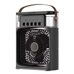 3 In 1 Summer Cooling Fan Portable Humidifier USB Mini Air Conditioners Night Light Water Mist